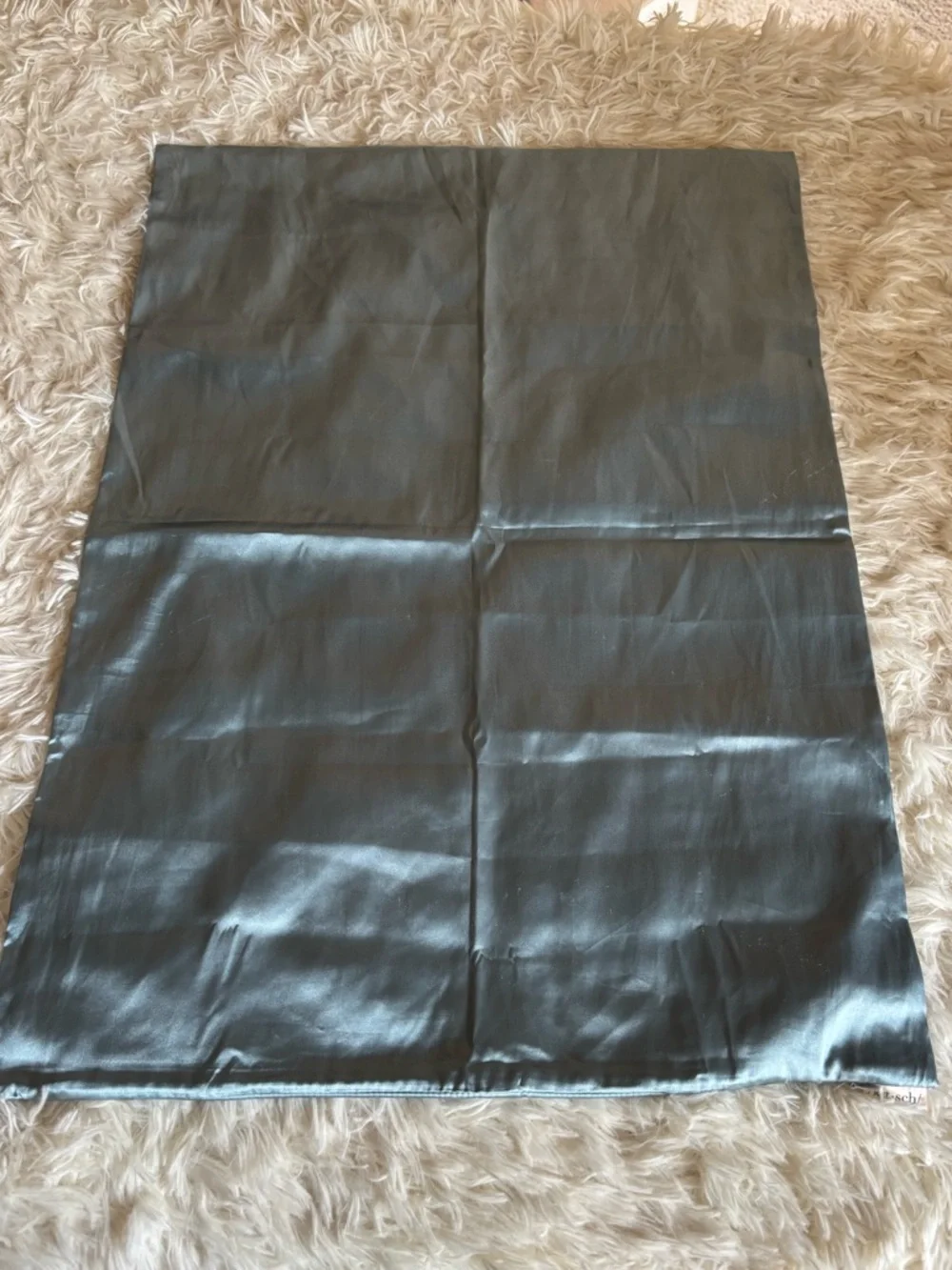 Kitsch blue satin standard size pillowcase New without Tag